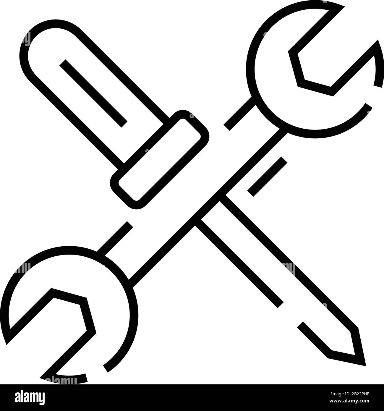 Icône de ligne d'instruments, signe de concept, illustration vectorielle de contour, symbole linéaire. Illustration de Vecteur