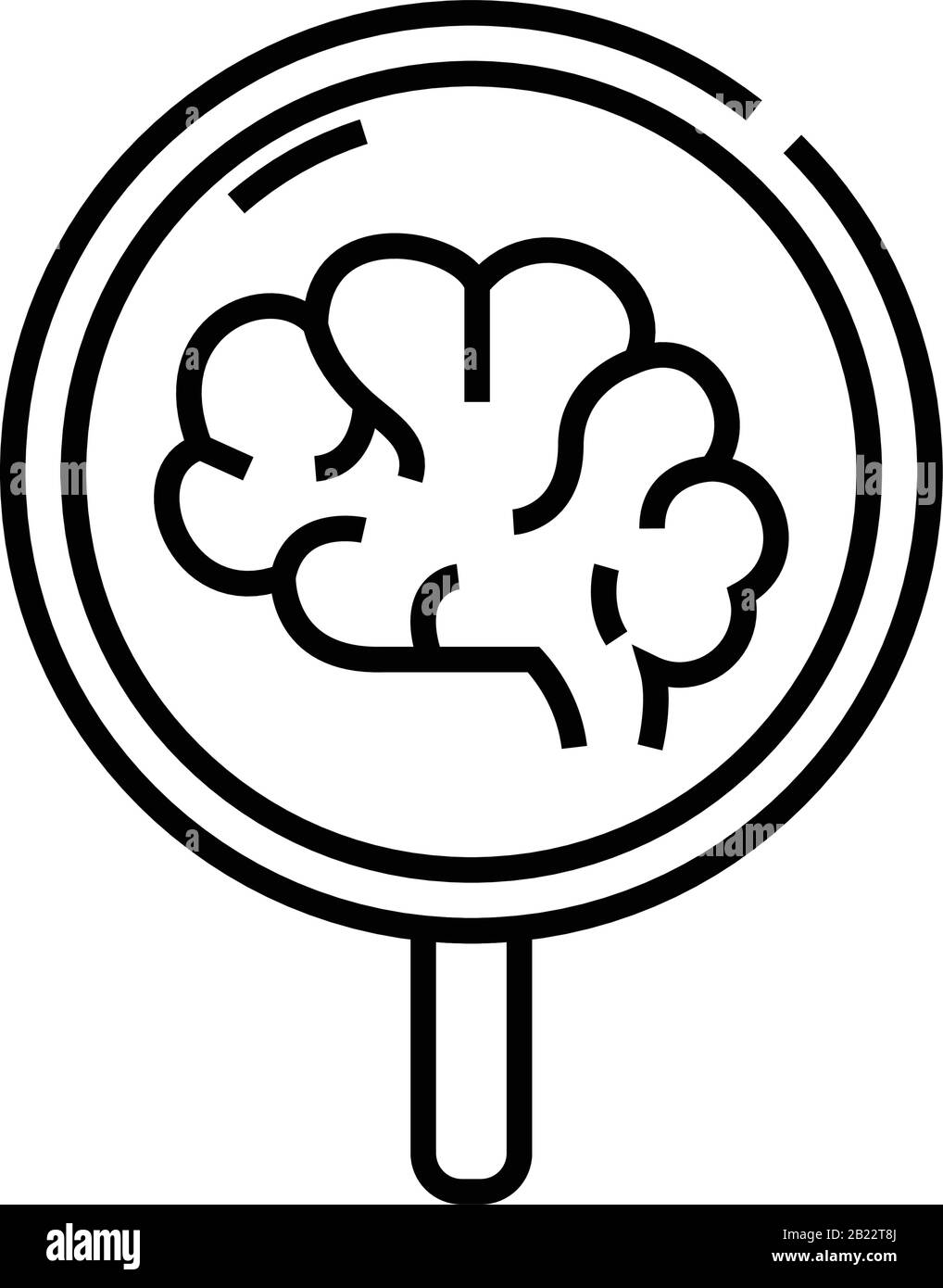 Nouvelle icône de ligne cérébrale, signe concept, illustration vectorielle, symbole linéaire. Illustration de Vecteur