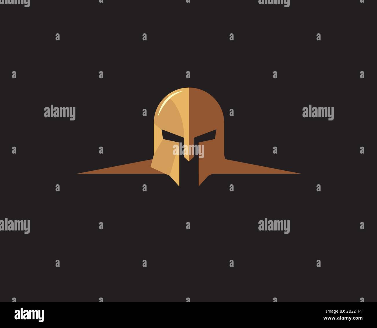 gladiator avec casque armure porter un costume de smoking Illustration de Vecteur