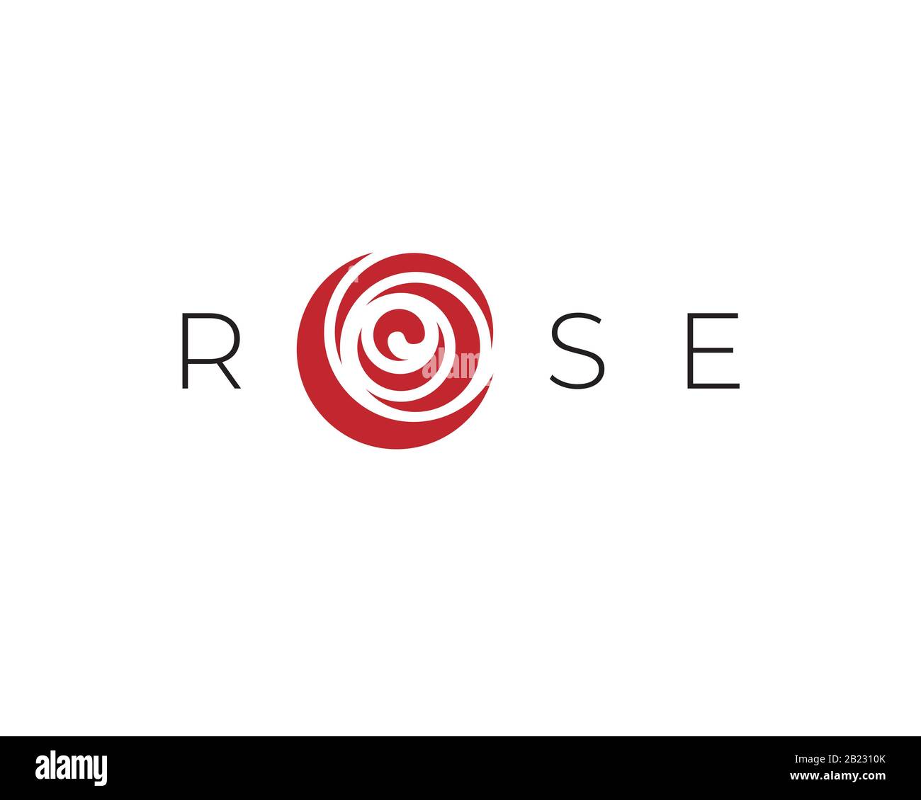 lettre simple o comme vecteur de logo de marque de rose Illustration de Vecteur