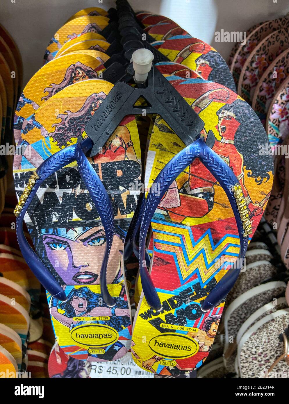 BOUTIQUE HAVAIANAS À RIO DE JANEIRO, BRÉSIL Banque D'Images