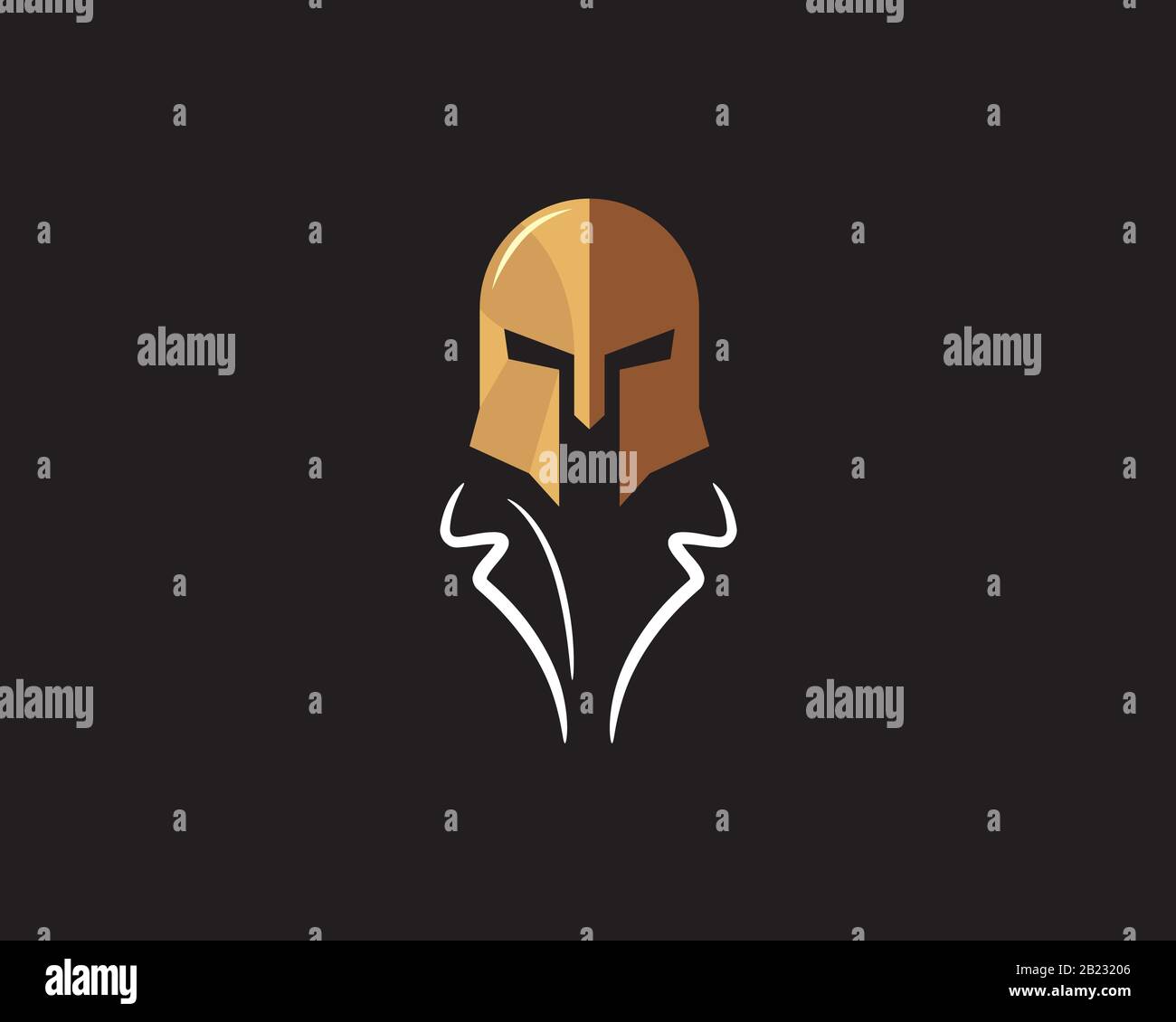 gladiator avec casque armure porter un costume de smoking Illustration de Vecteur