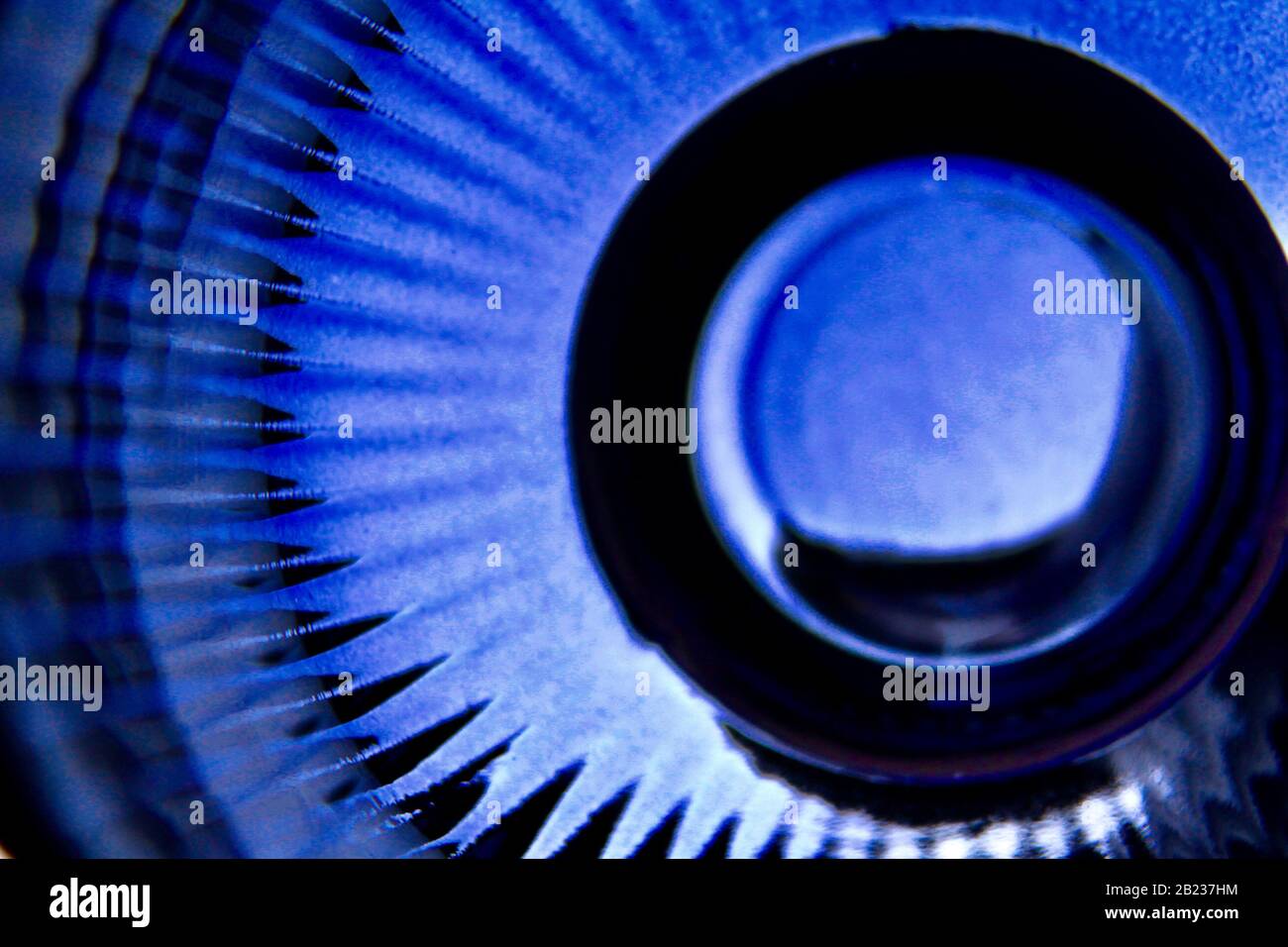 Classique bleu abstrait de vase en verre Banque D'Images