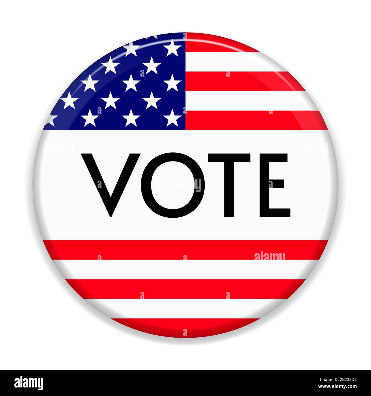 Contexte électoral aux États-Unis, pour épingler, badge, bouton de campagne électorale. Banque D'Images