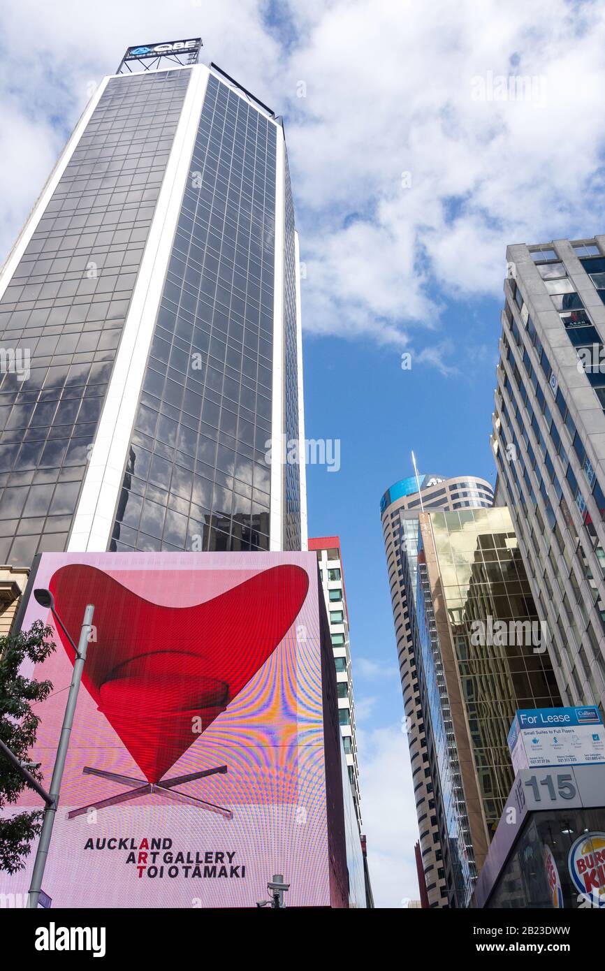 Centre Qbe, City Central, Auckland, Région D'Auckland, Nouvelle-Zélande Banque D'Images