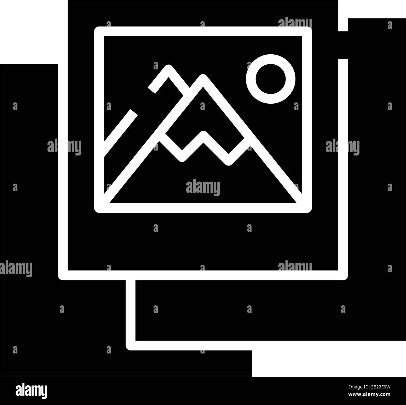 Icône noire de la galerie, illustration du concept, symbole plat vectoriel, signe glyphe. Illustration de Vecteur