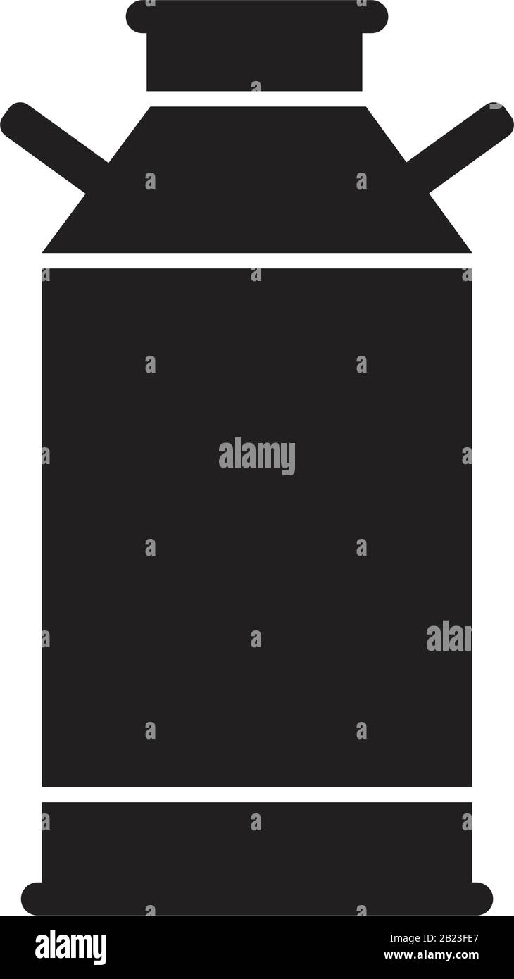 Grille de lait, modèle d'icône de pichet à lait noir modifiable. Buse de lait, symbole de pichet à lait illustration vectorielle plate pour la conception graphique et Web. Illustration de Vecteur
