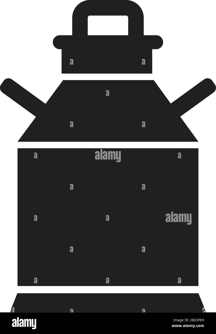 Grille de lait, modèle d'icône de pichet à lait noir modifiable. Buse de lait, symbole de pichet à lait illustration vectorielle plate pour la conception graphique et Web. Illustration de Vecteur