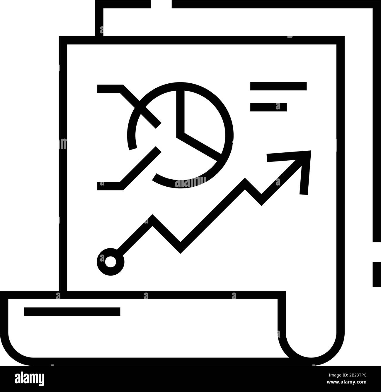 Signaler l'icône de ligne prospects, le signe de concept, l'illustration vectorielle de contour, le symbole linéaire. Illustration de Vecteur