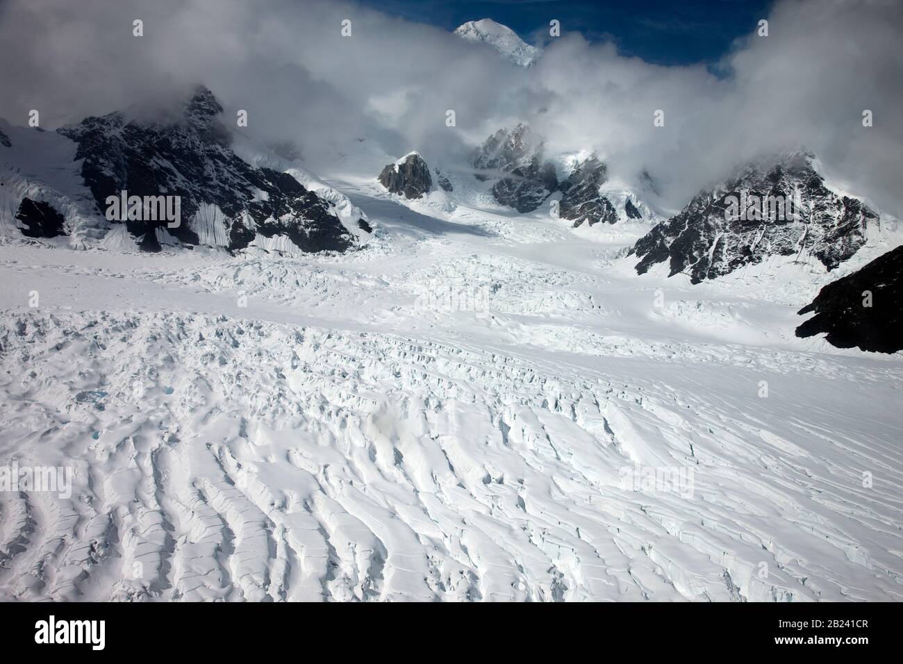 Vue aérienne du glacier ruth Banque de photographies et d'images à haute  résolution - Alamy