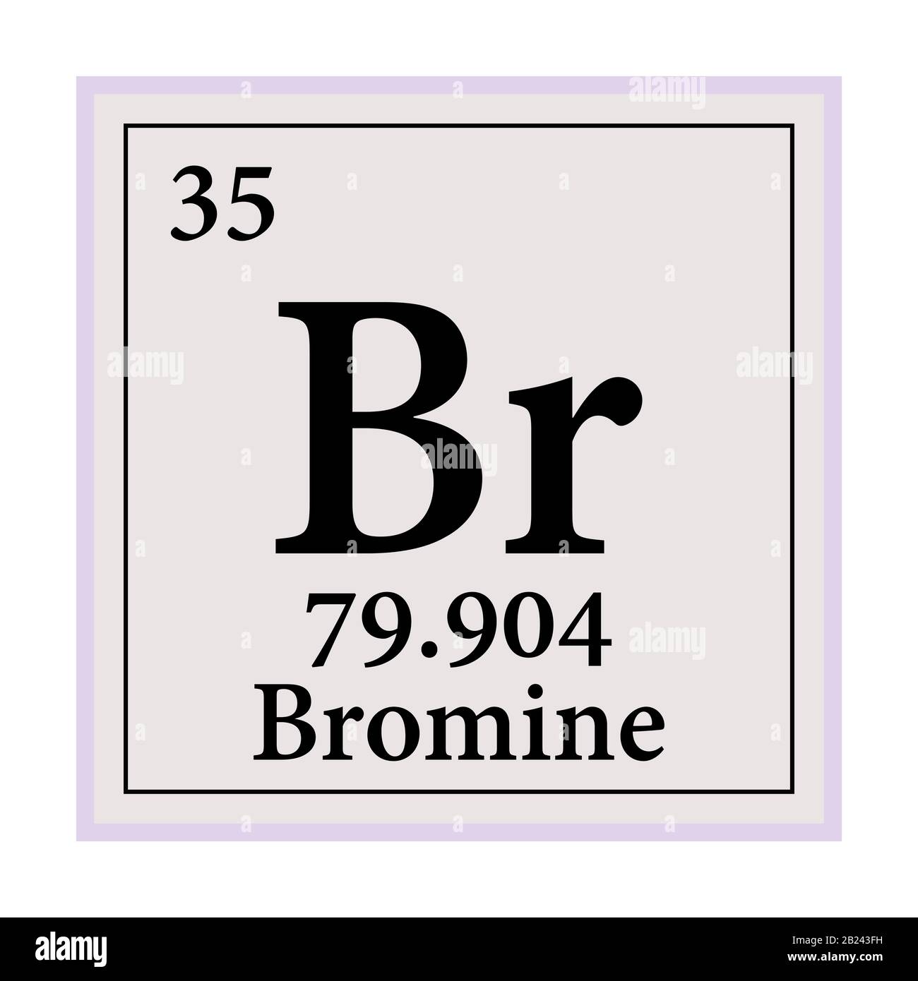 Le brome Tableau périodique des éléments Vector illustration EPS 10. Illustration de Vecteur