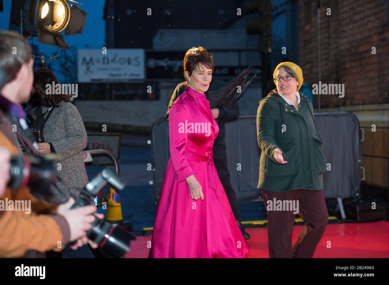Glasgow, Royaume-Uni. 29 février 2020. Photo: Celia Imrie première mondiale de «Love Sarah» «au Glasgow Film Festival 2020 sur toi tapis rouge à l'extérieur du Glasgow Film Theatre. Crédit : Colin Fisher/Alay Live News Banque D'Images
