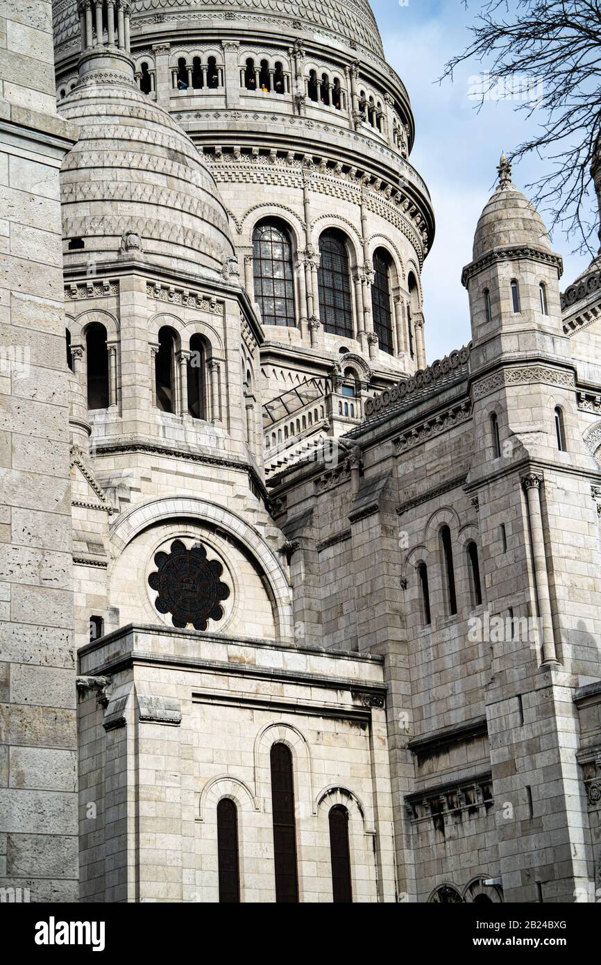 Basilique du Sacré-coeur de Paris (Sacré-coeur), Paris, France Banque D'Images