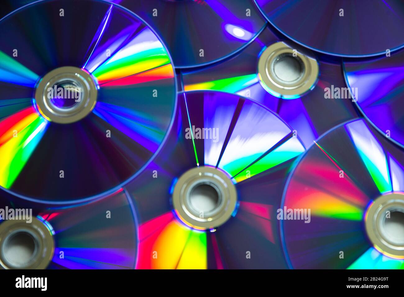 Cd Disques Compacts, Arrière-Plan Abstrait. Motif coloré Banque D'Images