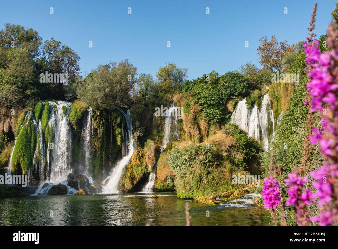 Cascade de Kravica sur la rivière Trebizat, Bosnie-Herzégovine Banque D'Images