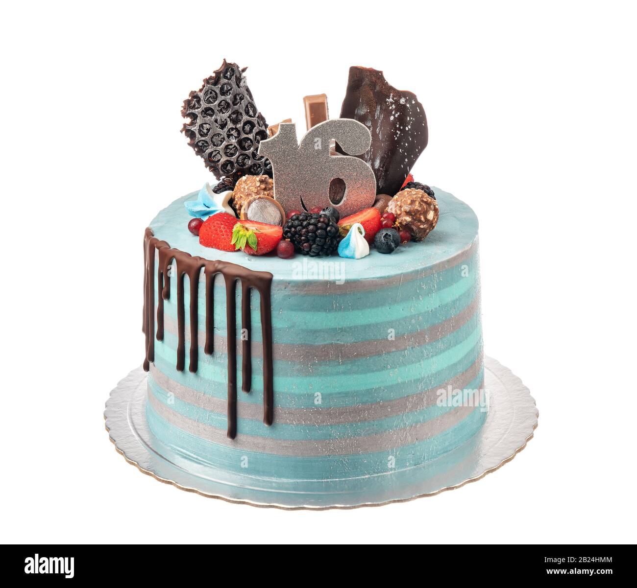 Gateau D Anniversaire Pour Un Garcon A Seize Ans Photo Stock Alamy