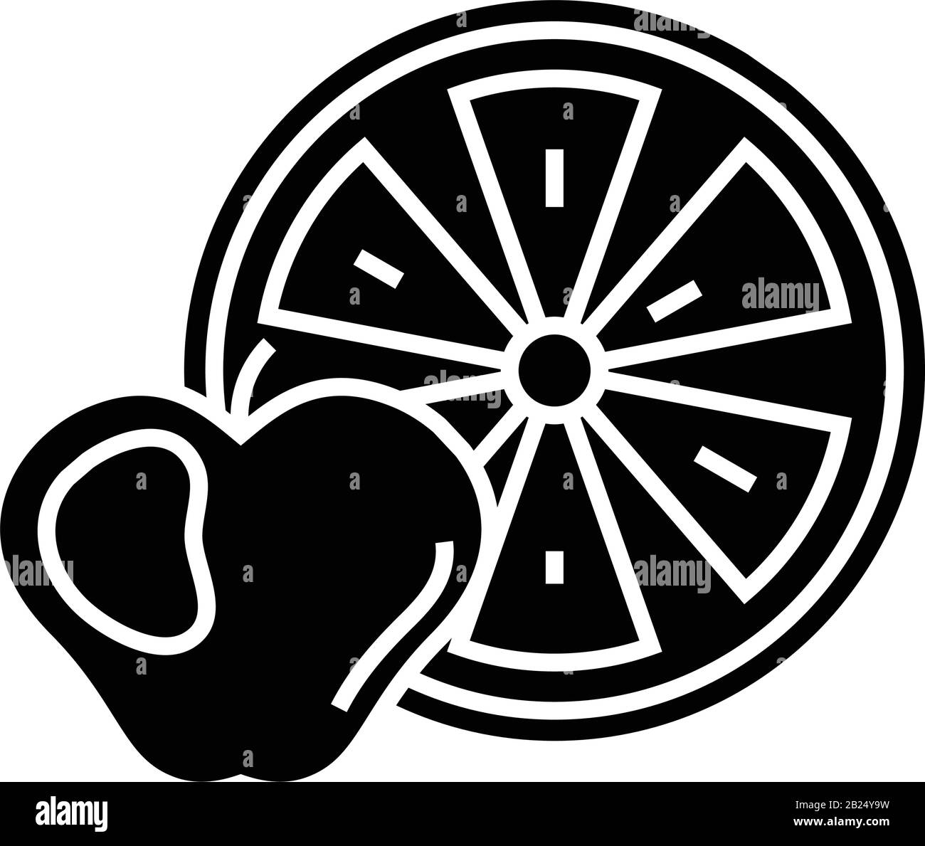Icône de fruits noirs, illustration de concept, symbole vectoriel plat, signe glyphe. Illustration de Vecteur