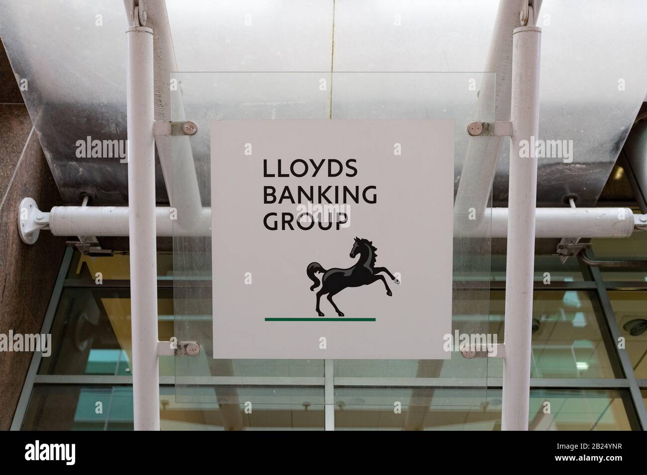 Lloyds Banking Group signe au centre de contact Atlantic Quay, Glasgow, Écosse, Royaume-Uni Banque D'Images