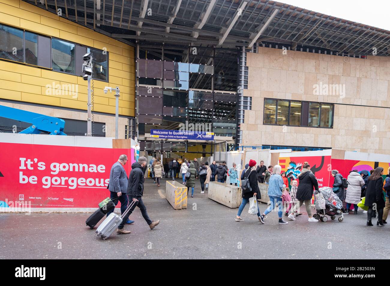 Réaménagement De La Gare Queen Street De Glasgow 2020, Glasgow, Écosse, Royaume-Uni Banque D'Images
