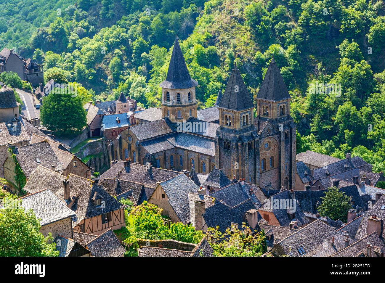 France, Conques, Abbaye De Sainte-Foy Banque D'Images