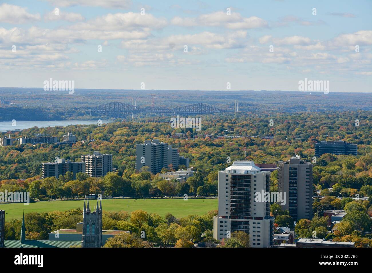 Vue sur la ville de Québec telle qu'elle est vue d'en haut, Ville de Québec, Québec, Canada Banque D'Images