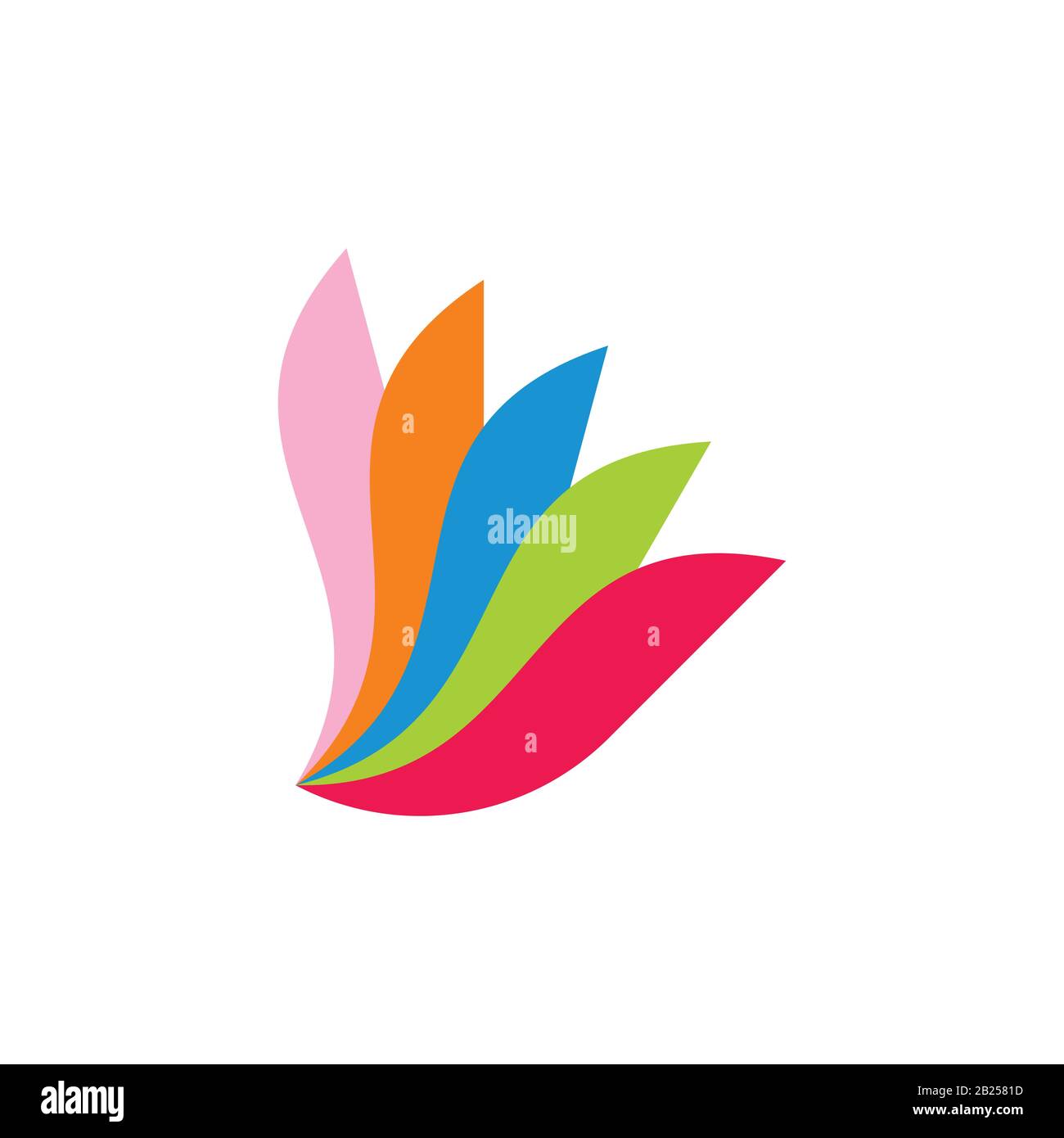 courbes coloré décoration logo vecteur Illustration de Vecteur