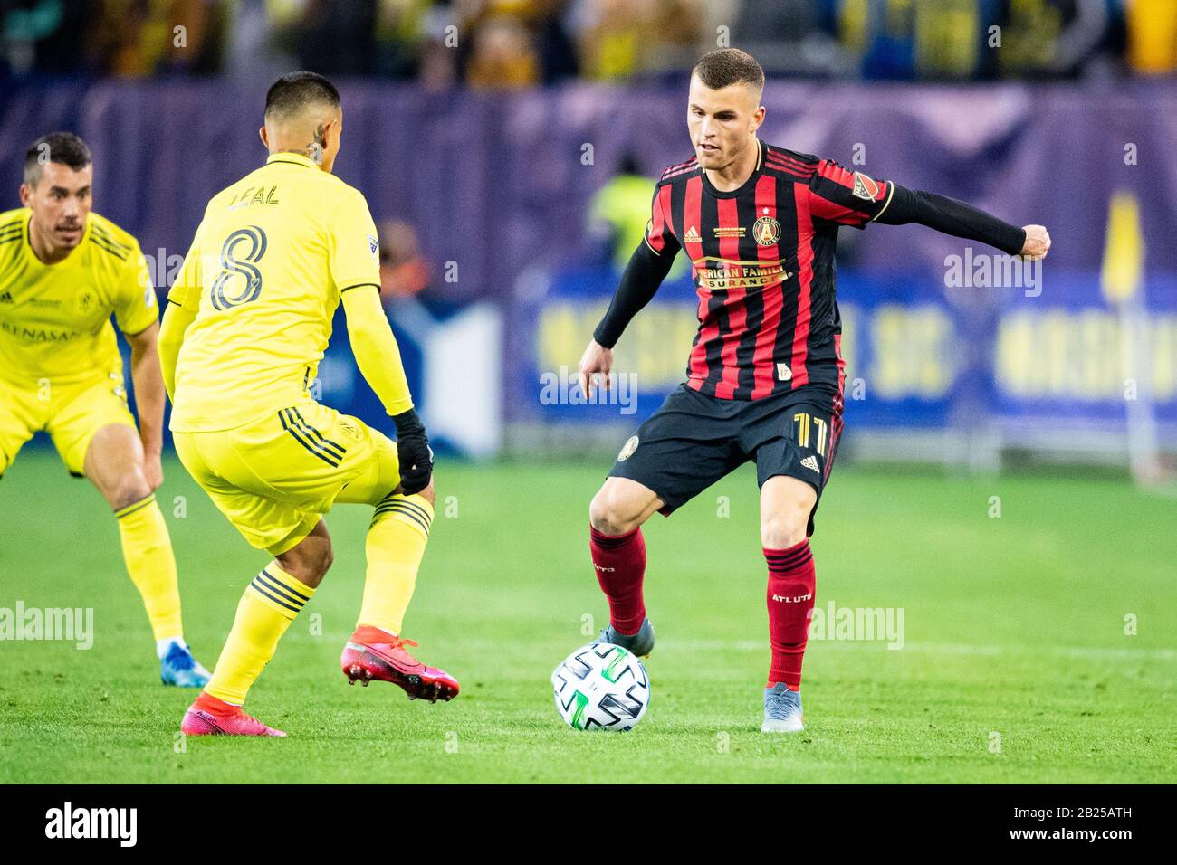 Nashville, États-Unis. 29 février 2020. Atlanta United Brooks Lennon (11) lors du match de football MLS entre Atlanta United et Nashville SC au stade Nissan le samedi 29 février 2020 à Nashville, TN. Crédit : Cal Sport Media/Alay Live News Banque D'Images