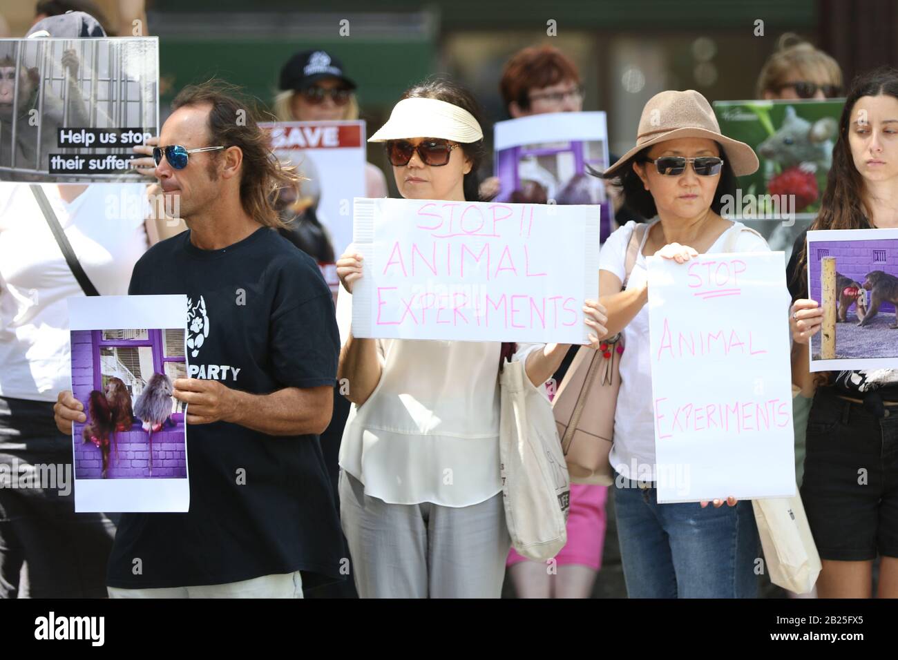 Sydney, Australie. 1er Mars 2020. Parti de la justice animale le sénateur de Nouvelle-Galles du Sud Emma Hurst et les Save Animals in Laboratories de Sydney ont organisé un rassemblement à l'extérieur de l'hôpital Royal Prince Alfred pour protester contre l'utilisation des animaux dans l'expérimentation médicale, suite à la tentative d'évasion de trois babouons à RPAH. Crédit: Richard Milnes/Alay Live News Banque D'Images