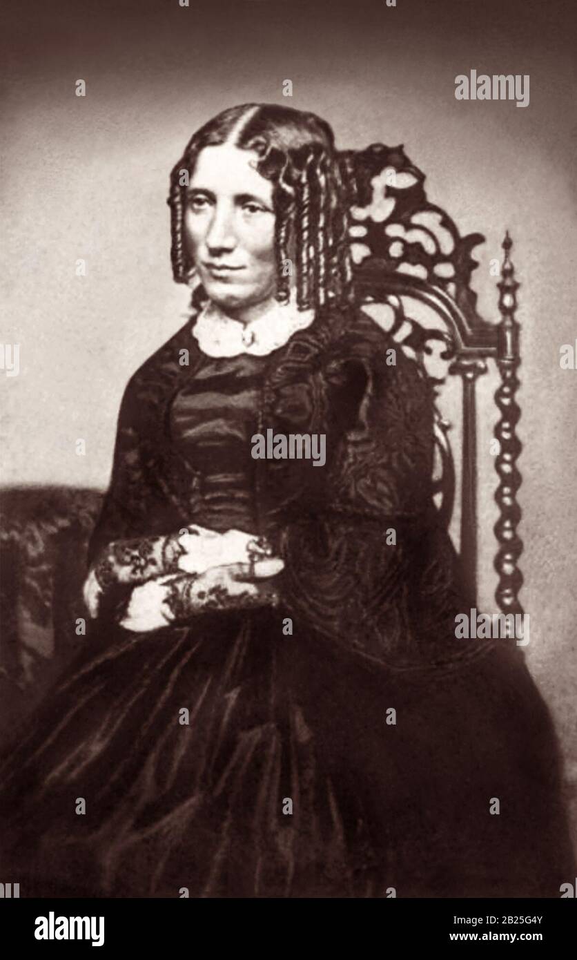 Harriet Beecher Stowe (1811-1896), auteur de l'Oncle Tom's Cabin. Banque D'Images