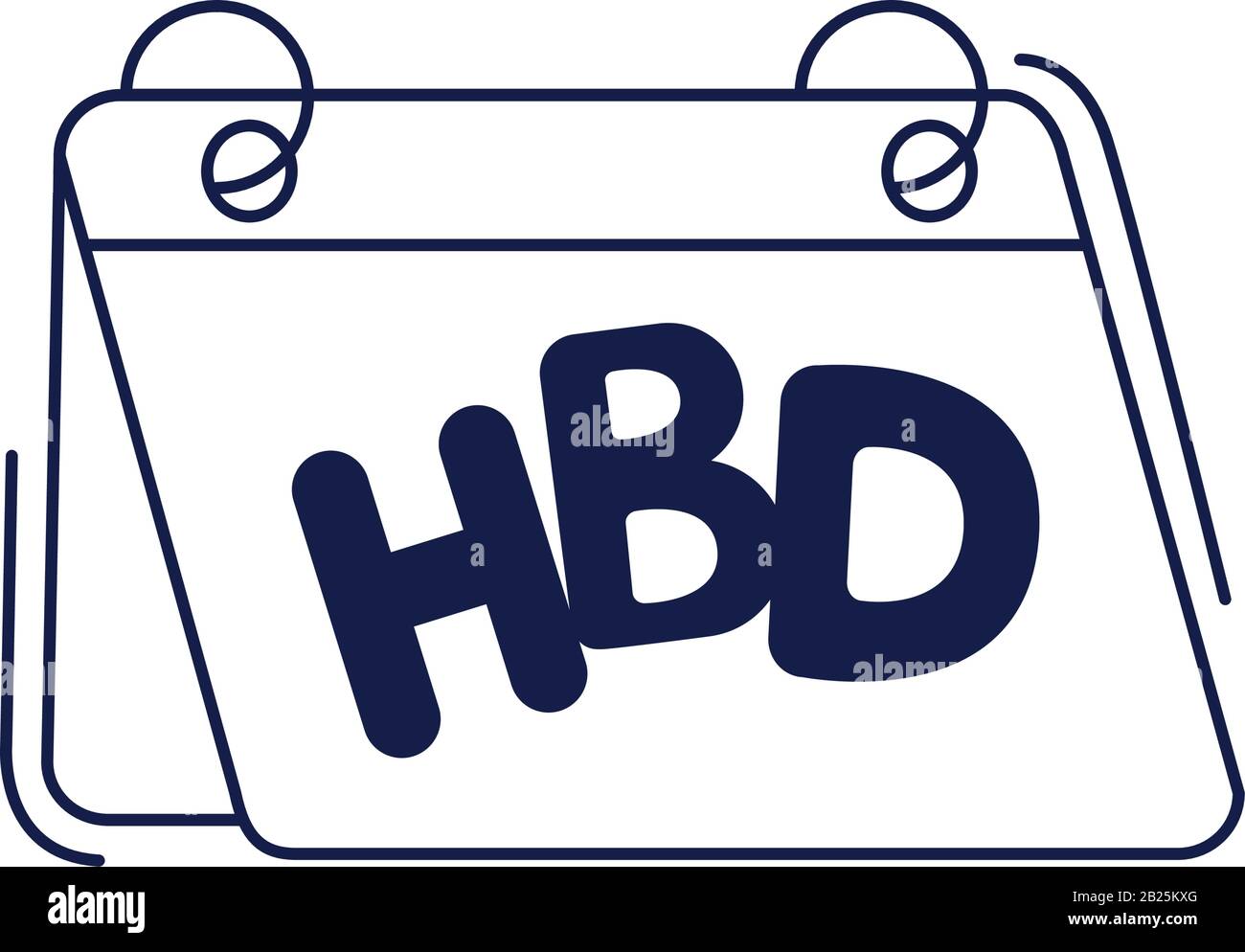 Joyeux Anniversaire Calendrier Rappel Celebration Fete Vecteur Illustration Style De Ligne Icone Image Vectorielle Stock Alamy