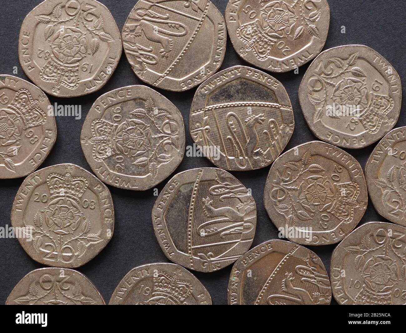 20 pence monnaie (GBP), monnaie du Royaume-Uni Banque D'Images
