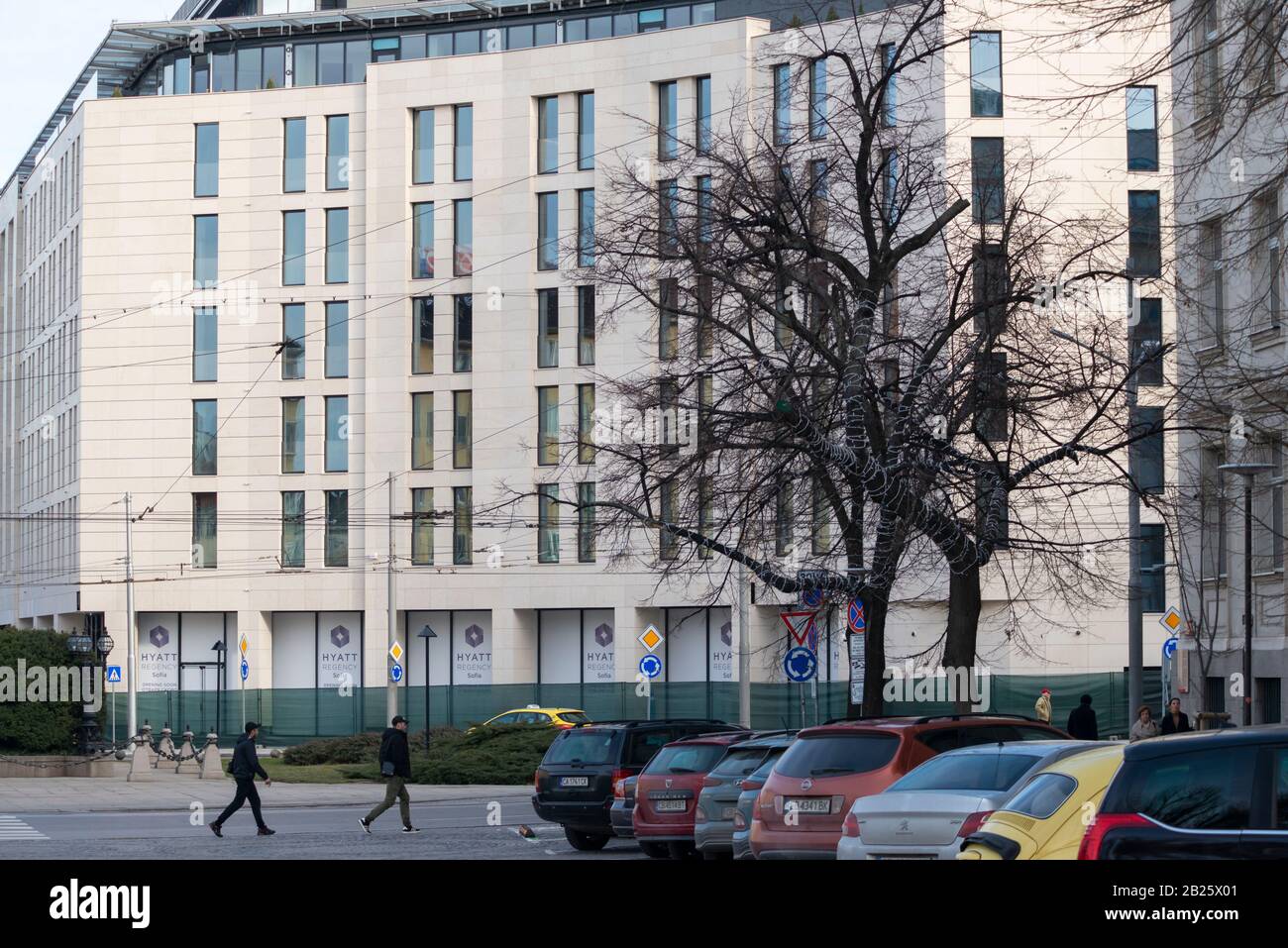 Hôtel Hyatt Regency en construction à Sofia, Bulgarie, en février 2020. Banque D'Images