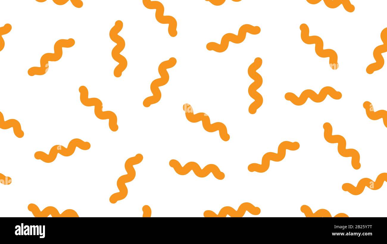 Fond blanc avec pâtes jaunes dans le style de memphis, motif sans couture avec macaroni spirale, illustration vectorielle caniche pour le menu. Illustration de Vecteur
