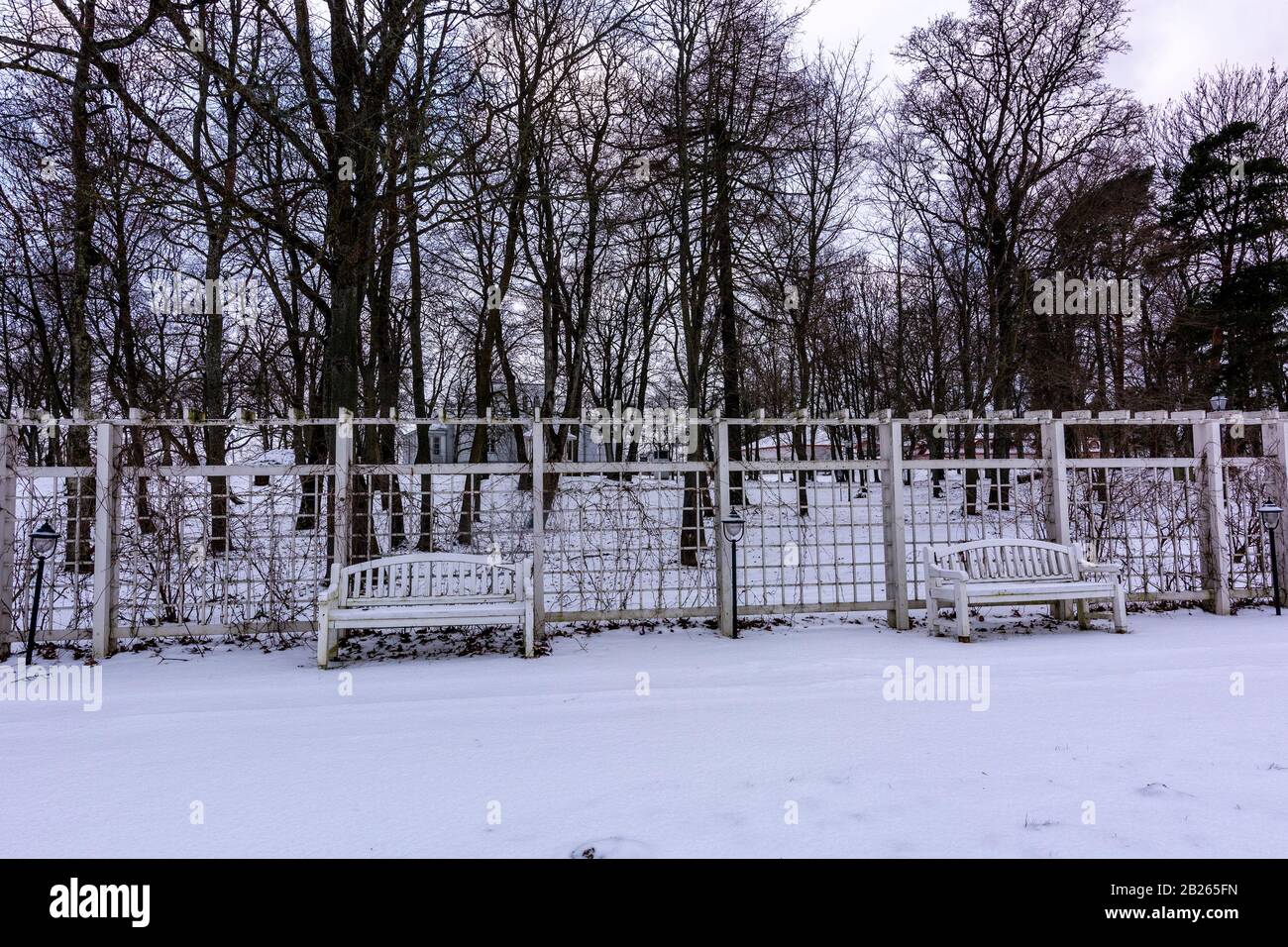 Parc D'Hiver De Saka Manor Banque D'Images