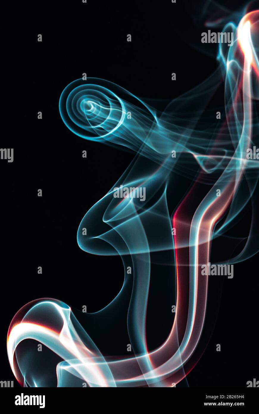 Formes de fumée colorées, image abstraite pour les poses de conception Banque D'Images