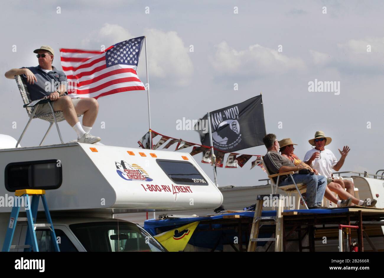 Fans de course à la course de 12 heures Sebring 2003 Banque D'Images