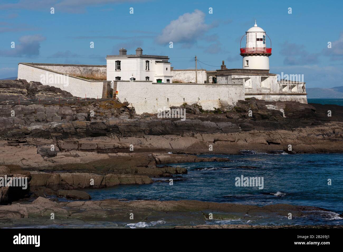 Valentia Island Lighthouse, Cromwell Point, comté de Kerry, Irlande Banque D'Images