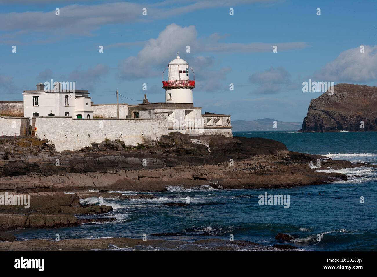 Valentia Island Lighthouse, Cromwell Point, comté de Kerry, Irlande Banque D'Images