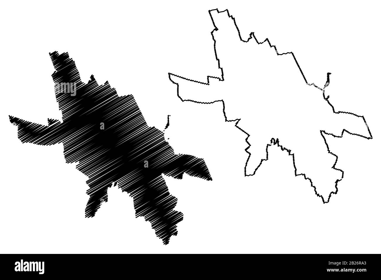 Iasi City (République de Roumanie) illustration vectorielle de carte, esquisse de galets Ville de Jassy ou Iassy carte Illustration de Vecteur