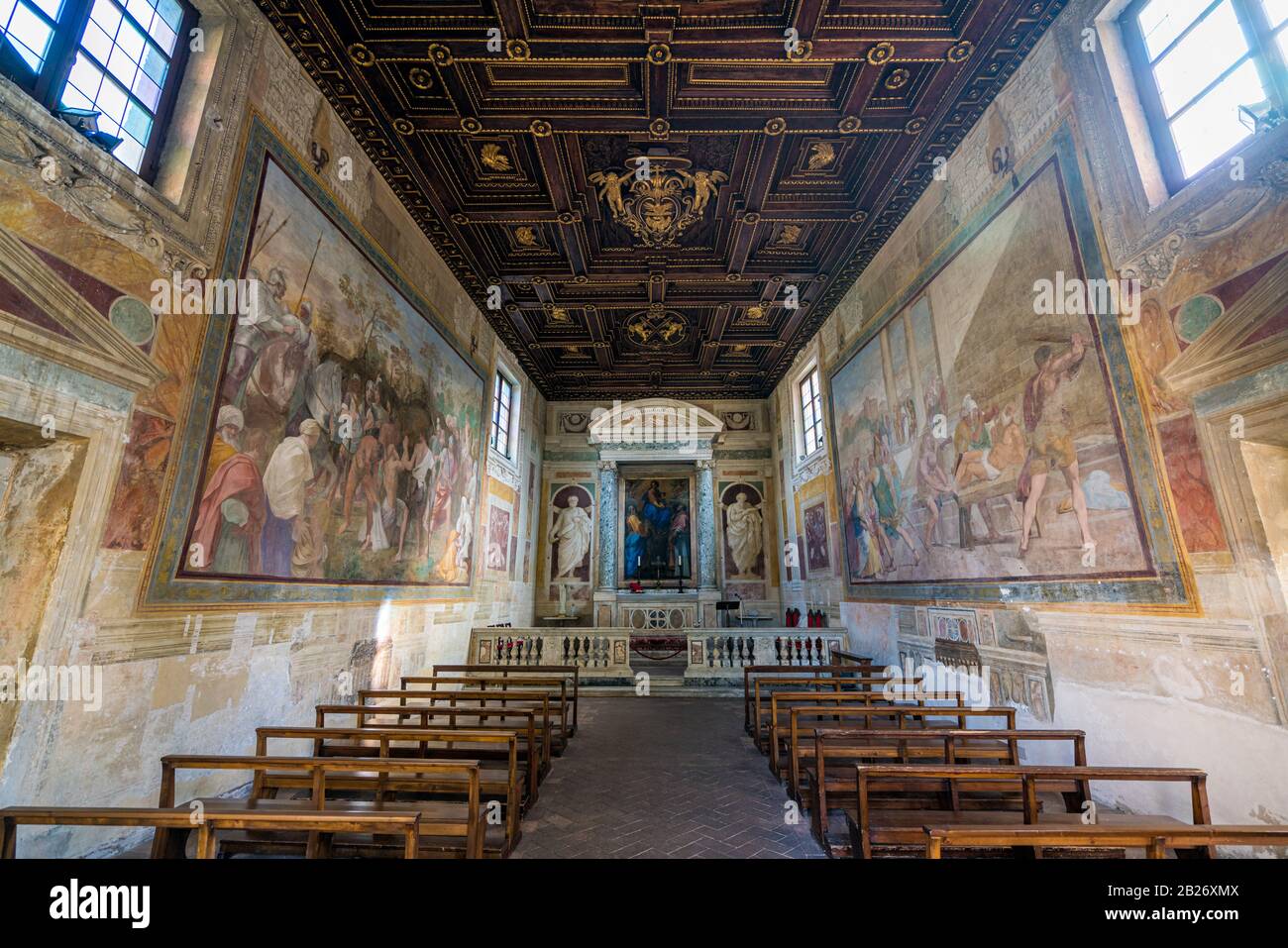 Oratoire de Sant'Andrea al Celio à Rome, Italie. Banque D'Images