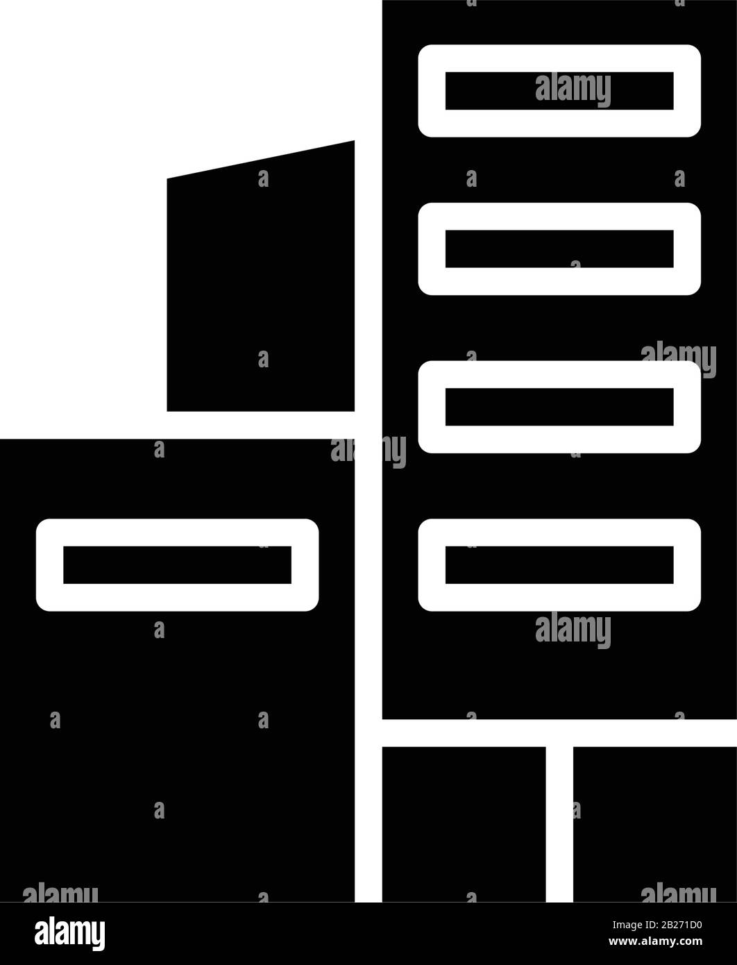 Icône noire du siège, illustration du concept, symbole plat vectoriel, signe glyphe. Illustration de Vecteur