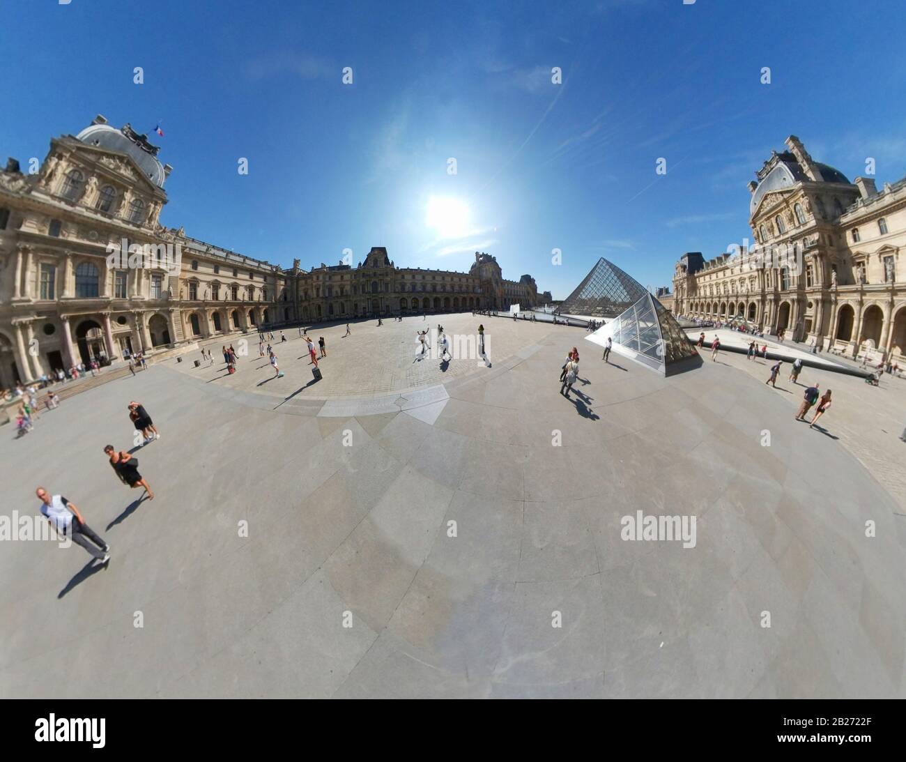 Plein cercle-Panorama: Musée du Louvre, Paris, Frankreich/ France (nur fuer redaktionelle Verwendung. Keine Werbung. Referenzdatenbank: http://www.360- Banque D'Images