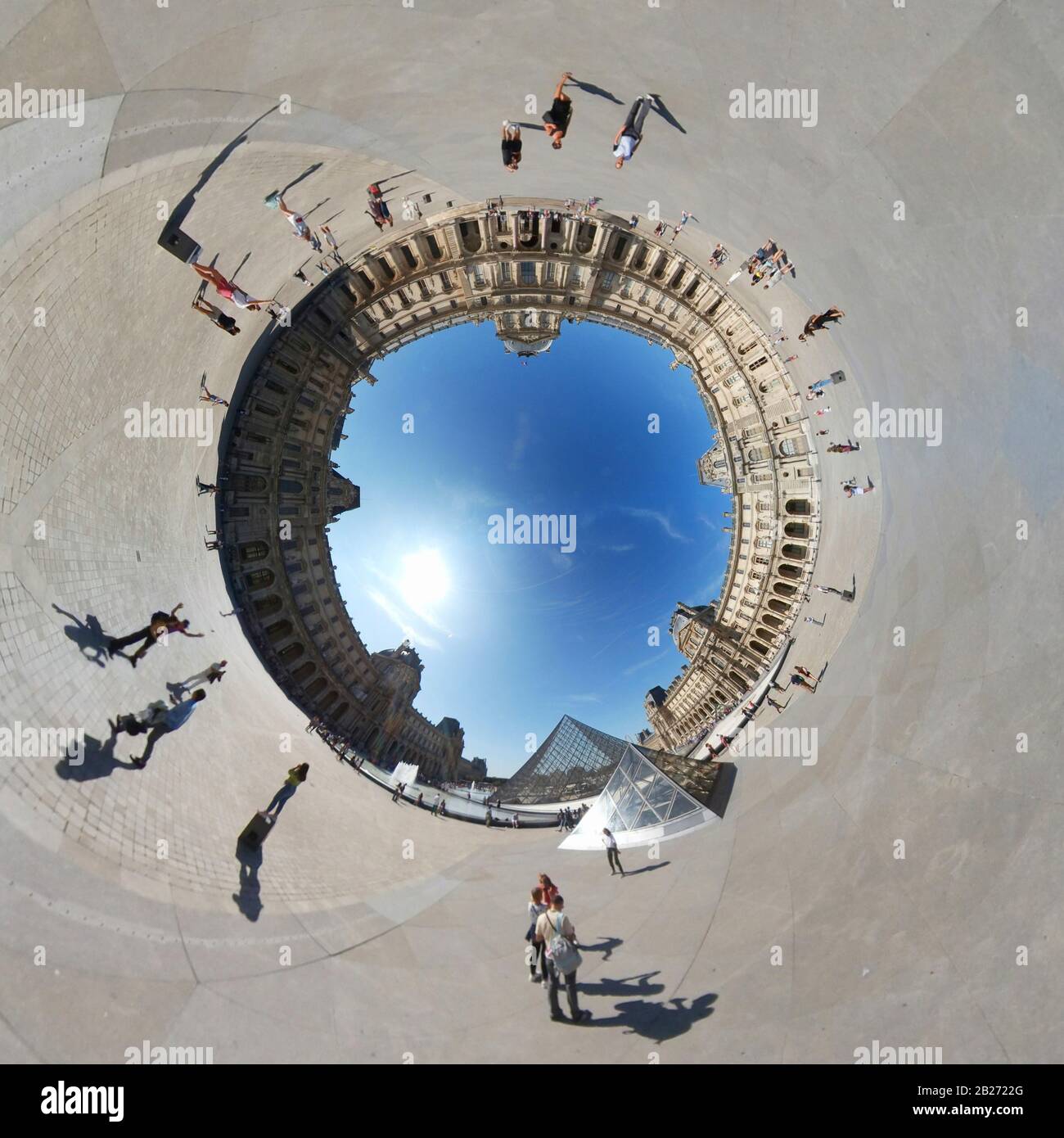 Plein cercle-Panorama: Musée du Louvre, Paris, Frankreich/ France (nur fuer redaktionelle Verwendung. Keine Werbung. Referenzdatenbank: http://www.360- Banque D'Images