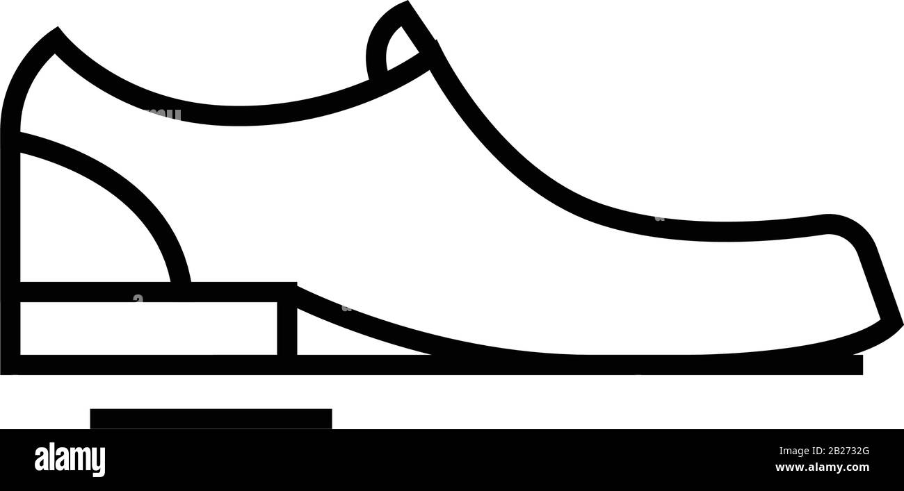 Icône de ligne de chaussures, signe de concept, illustration vectorielle de contour, symbole linéaire. Illustration de Vecteur