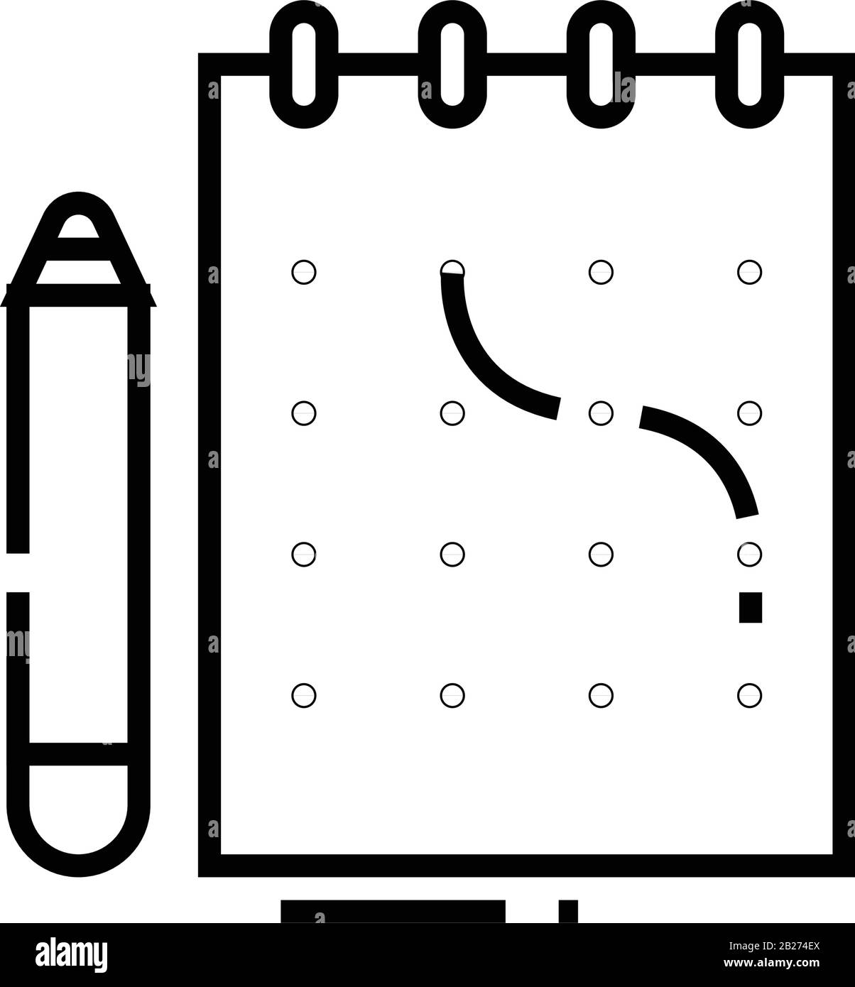 Esquisse d'une icône de ligne d'extrusion, d'un signe de concept, d'une illustration vectorielle de contour, d'un symbole linéaire. Illustration de Vecteur