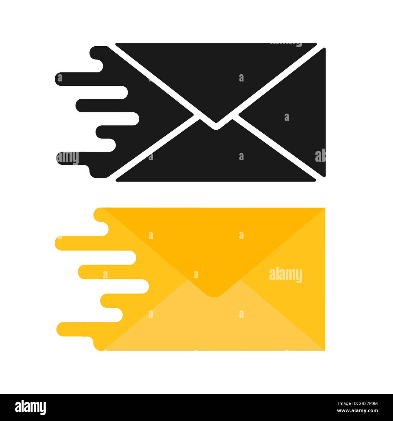 Jeu d'icônes de messagerie. Illustration vectorielle. Illustration de Vecteur