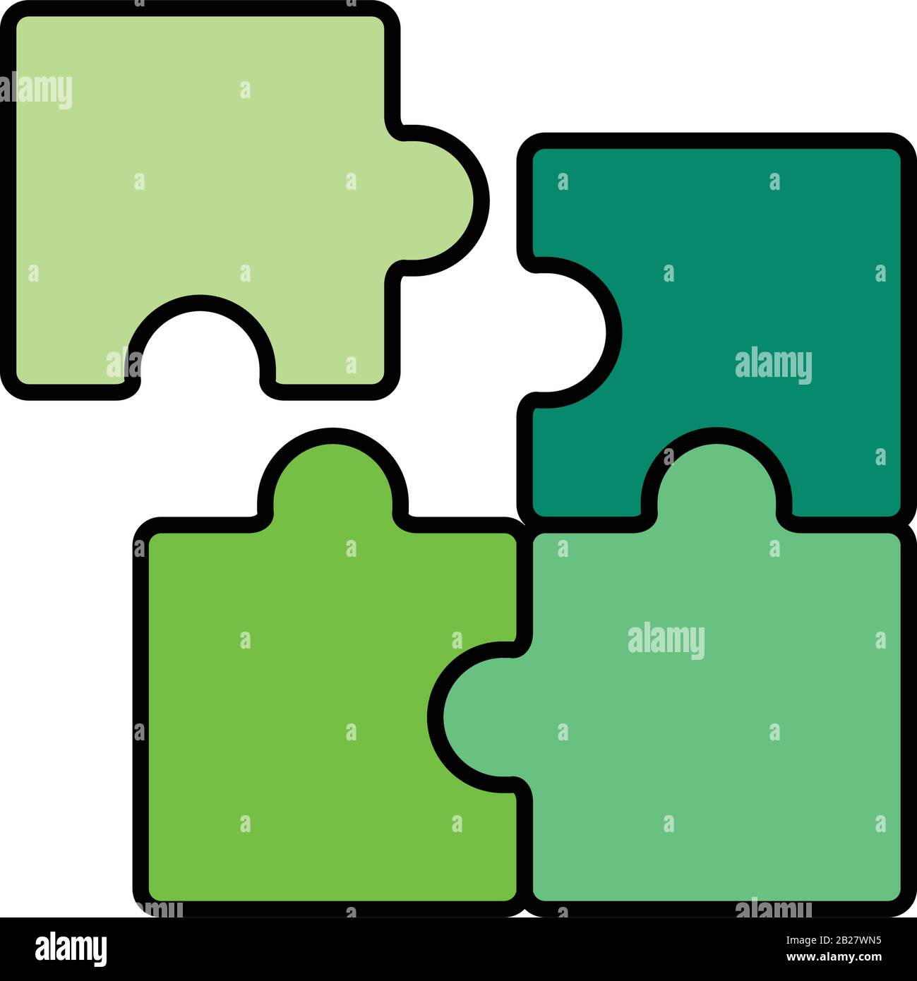 Icône puzzle, icône travail d'équipe, Match, icône Puzzle pieces, connexion, coordination, travail d'équipe, collaboration, résolution de problèmes, compréhension Illustration de Vecteur