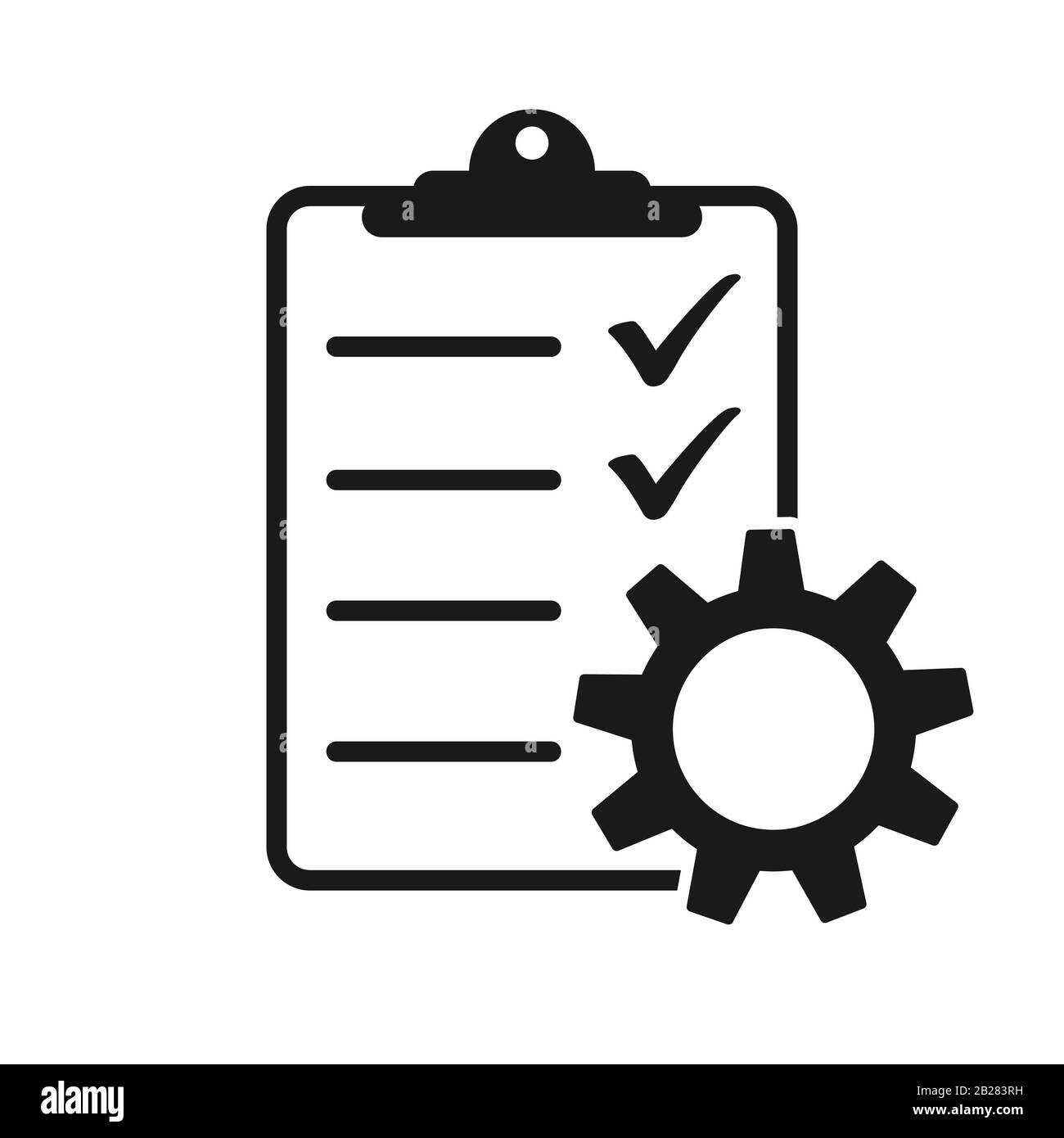Liste de contrôle technique. Icône vecteur du Presse-papiers de la liste de contrôle vectoriel Illustration de Vecteur