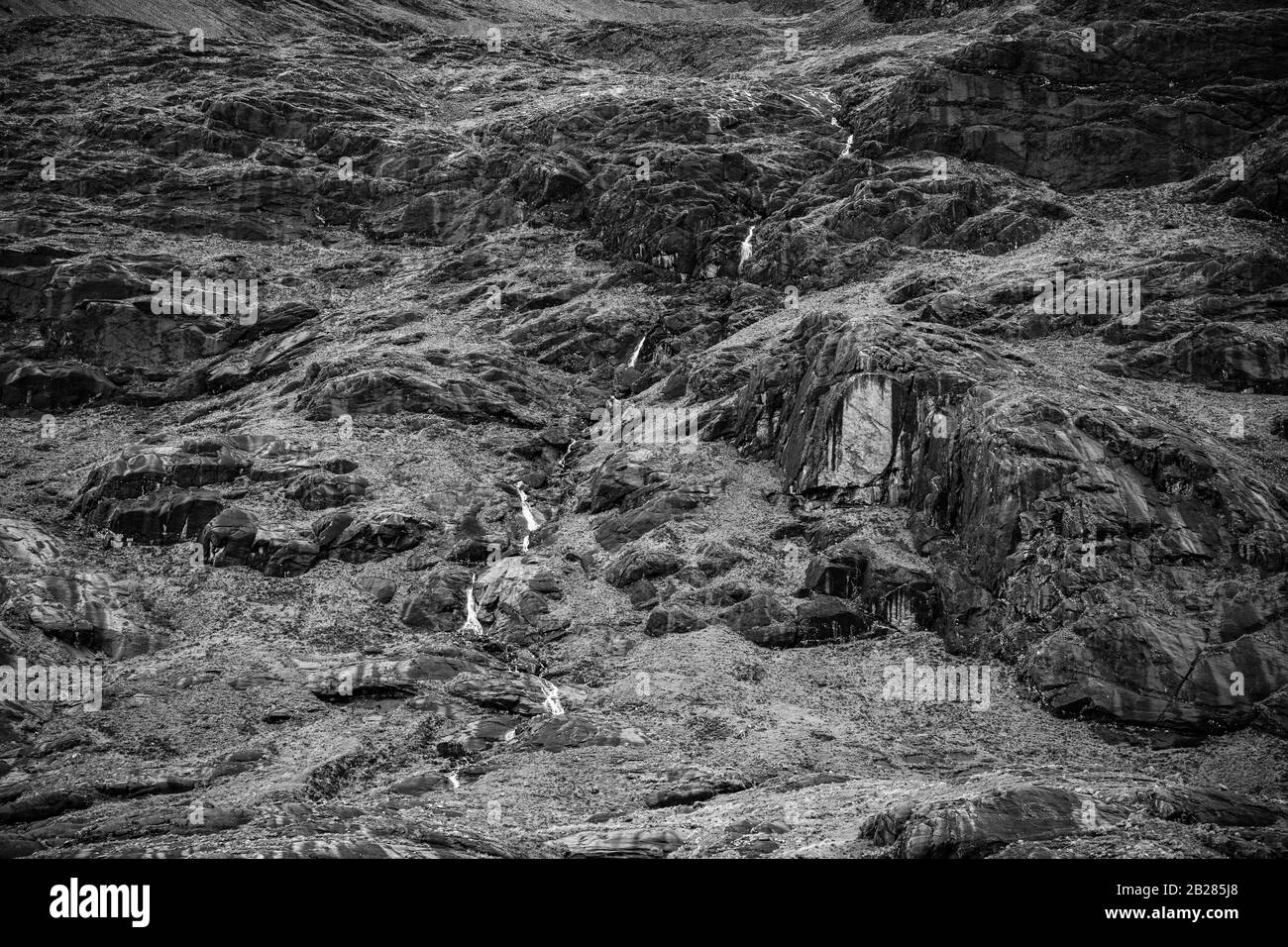Paysage pittoresque d'une chute d'eau de montagne et nature traditionnelle de l'Ecosse. Banque D'Images