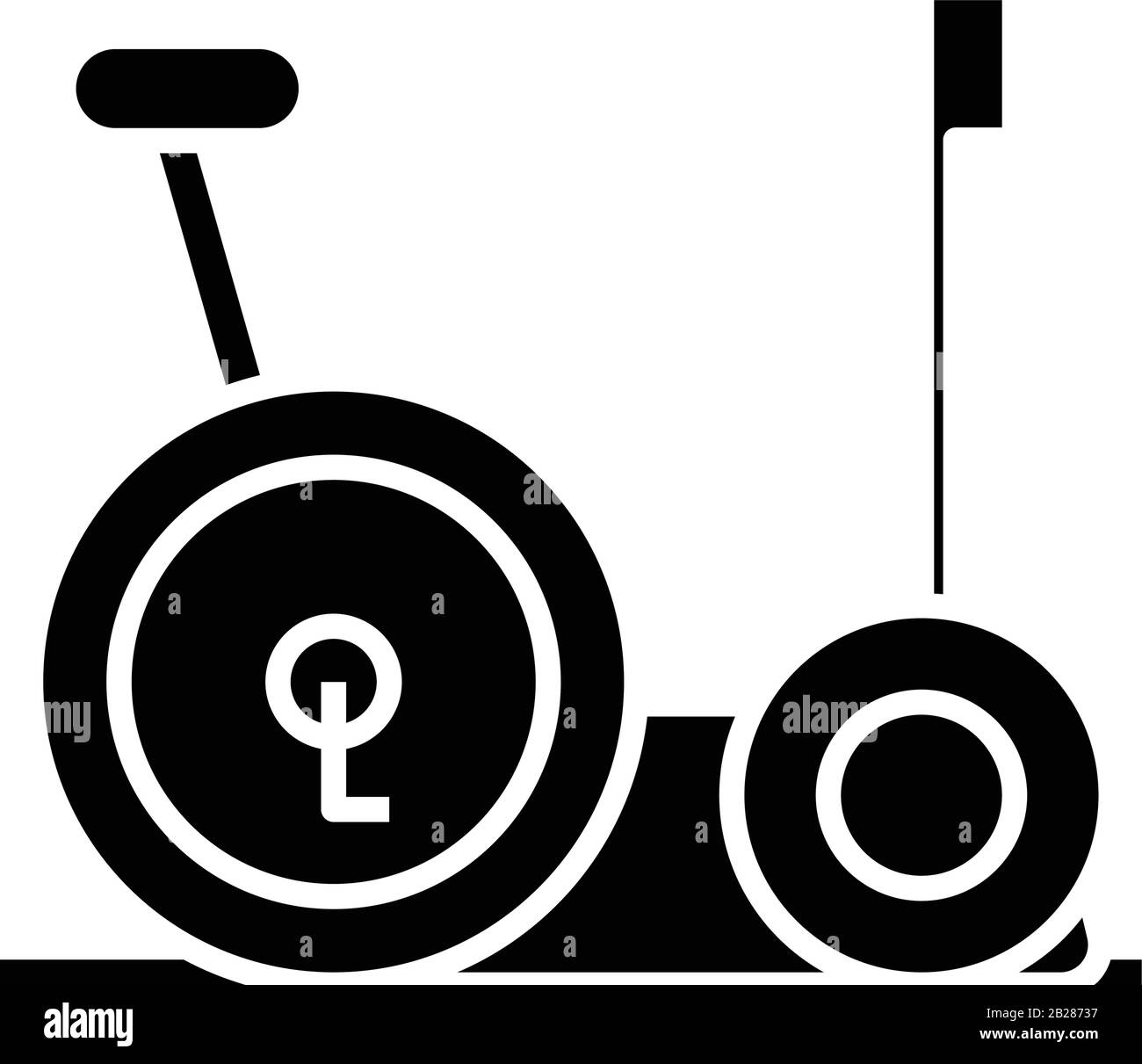 Icône noire de l'entraîneur de salle de sport, illustration du concept, symbole plat vectoriel, signe glyphe. Illustration de Vecteur